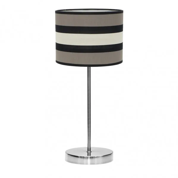 FABRILAMP Sobremesa grande con pantalla modelo KARLA cromo