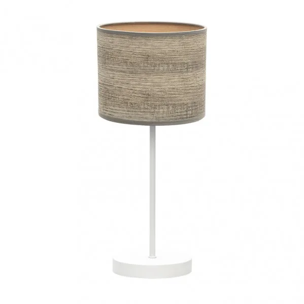 Sobremesa Jerte 1xe14 Blanco/madera Gris 42x17x17 Cm marca FABRILAMP