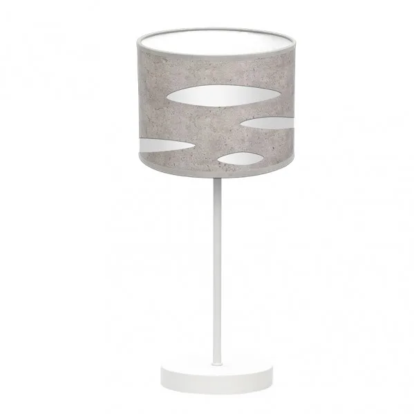 Sobremesa Odra 1xe14 Blanco/cemento Gris 42x17x17 Cm marca FABRILAMP