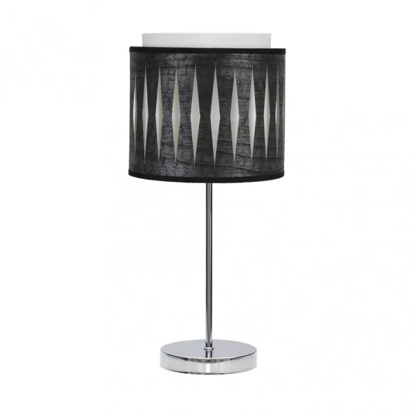 Sobremesa realizado en Cromo/madera modelo Alexandra FABRILAMP