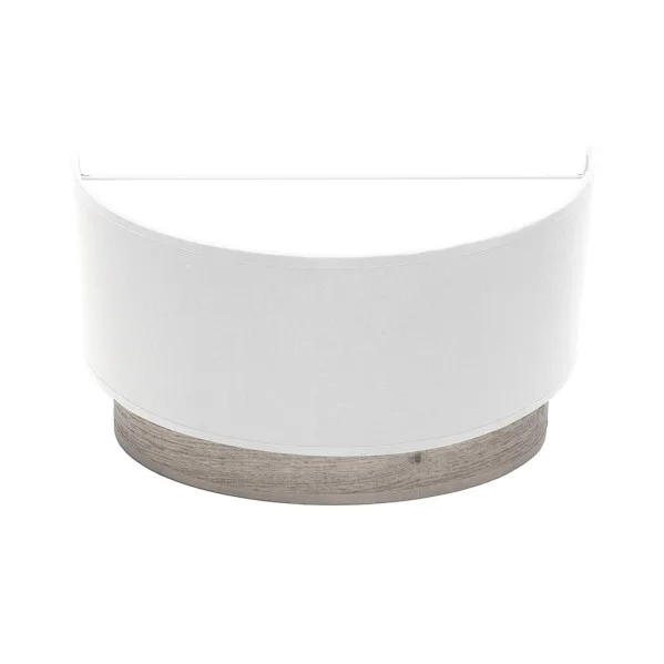 Aplique tatiana 1xe27 blanco-madera gris 17x30x15 cm