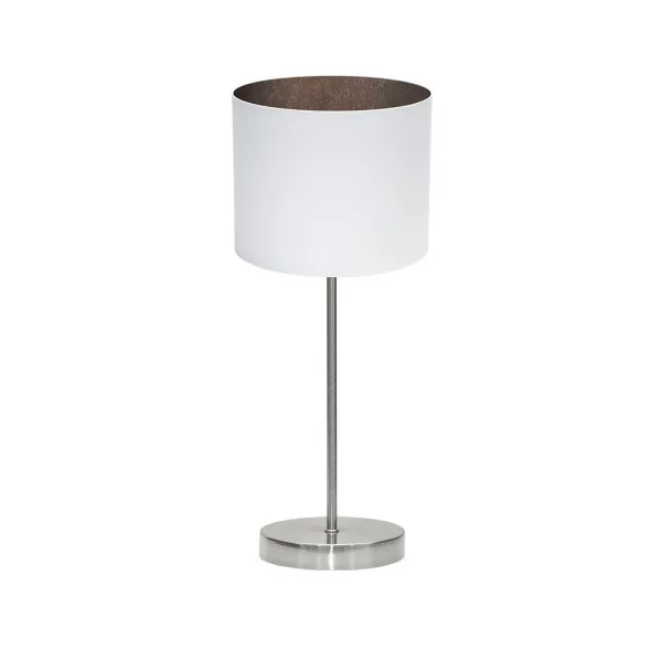 Sobremesa tatiana 1xe14 niquel/blanco-oxido 42x17x17 cm