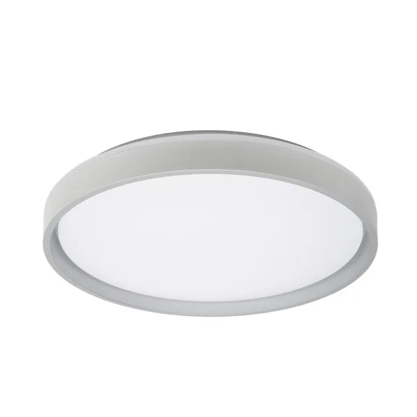 Plafon morgan 60w 3000-4200-6500k blanco/plata 7,5x50x50cm 5400lm c/remoto