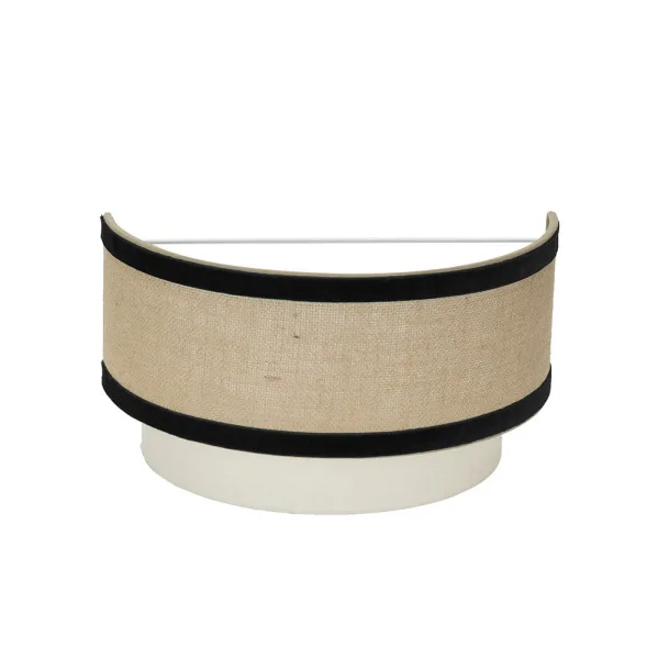 Aplique cornalina 1xe27 beis/negro 17,5x30x16cm