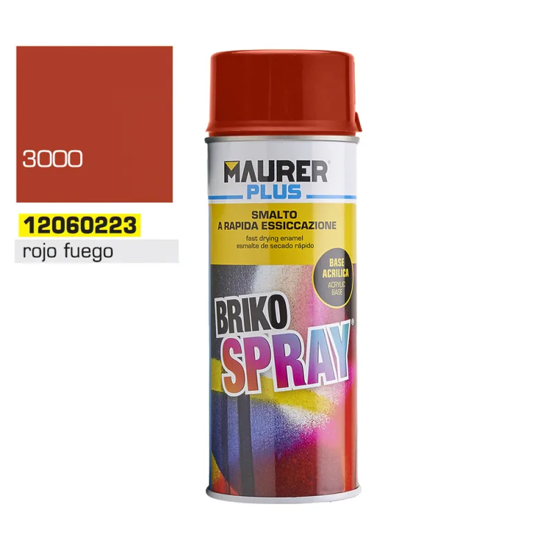 Spray pintura rojo fuego 400 ml.