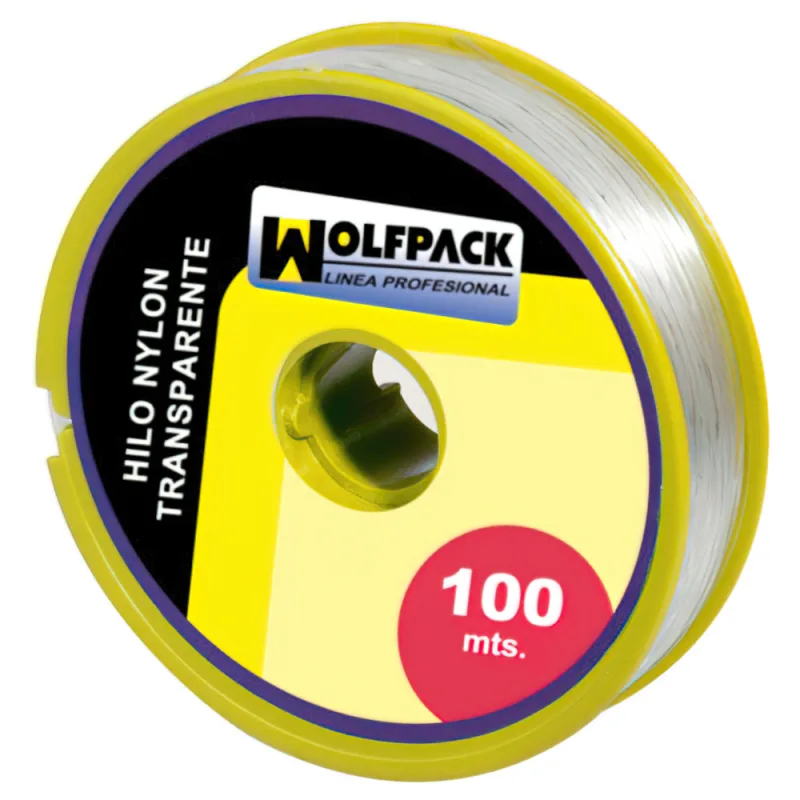 WOLFPACK LINEA PROFESIONAL - Hilo Nylon Transparente 0.7 mm. Rollo 100 m.