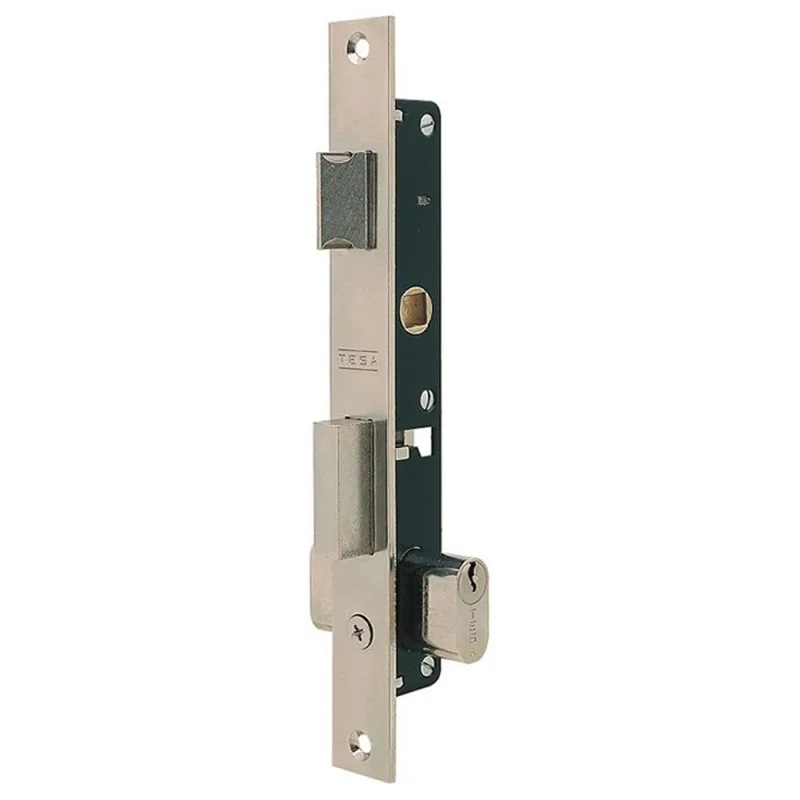 Tesa Assa Abloy 222012NM Cerradura Monopunto De Palanca Deslizante Para Perfiles Metálicos Niquel Mate Entrada 11.5 mm 2220