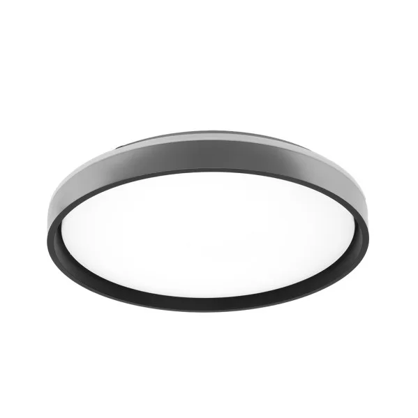 Plafon morgan 60w 3000-4200-6500k plata/negro 7,5x50x50cm 5400lm c/remoto