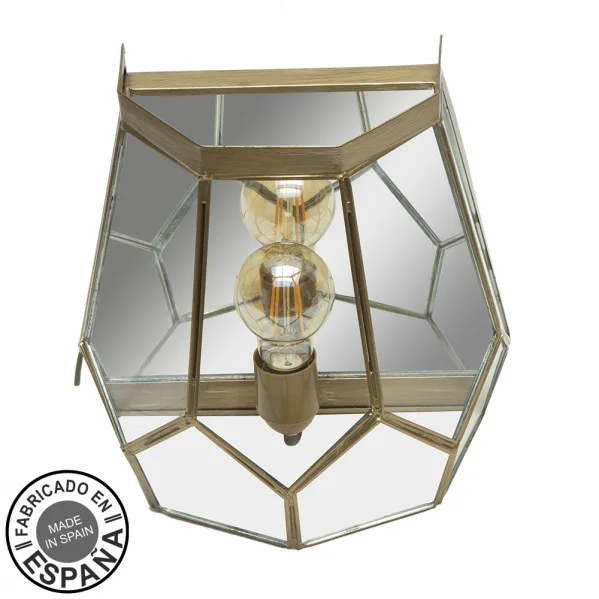 Aplique lente 1xe27 cuero 25x26x16 cm