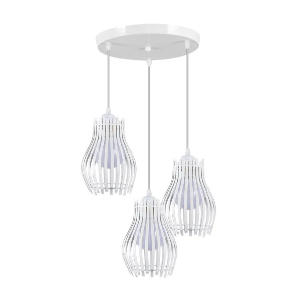 FABRILAMP Plafon Ragusa Blanco 3xe27 Regx36x36cm