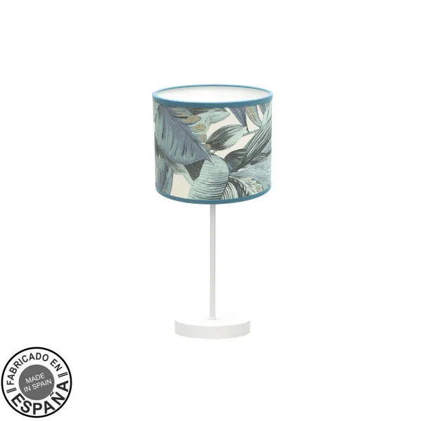 FABRILAMP Lámpara de sobremesa Argel 1xe14 Blanco/hoja Azul 17d