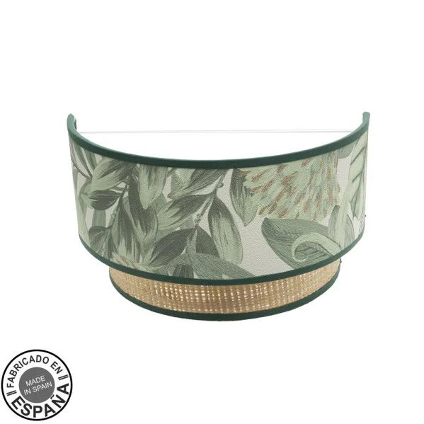 Aplique congo 1xe27 verde-natural 17x30x15 cm