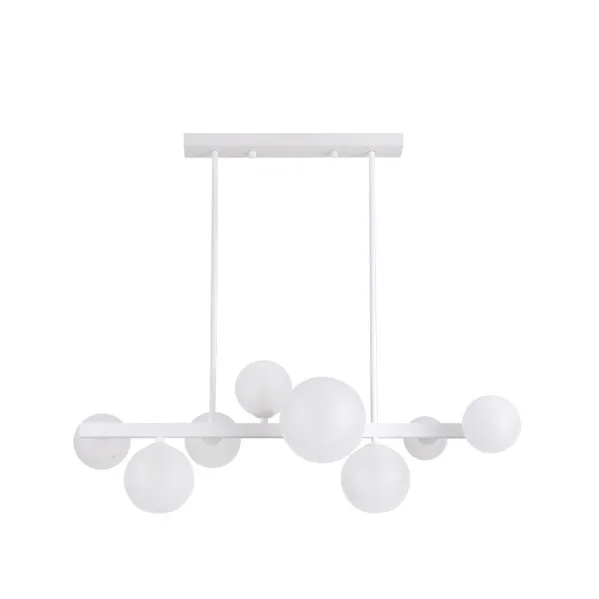 Lampara de techo alargada Lozolla 8xg9 Blanca