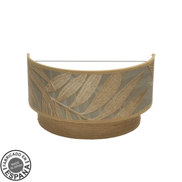 Aplique De Pared Modelo Samoa Marron Con Pantalla