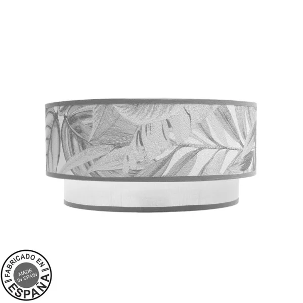 ABRILA Aplique Con Doble Pantalla Modelo Camerun Gris 1 Luz