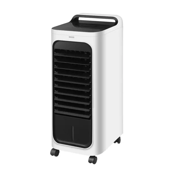ABRILA- Climatizador Evaporativo Dakar Blanco/Negro 80W Frío/2000W Calor | Humificador | 3 Velocidades | 6L | Mando a Distancia