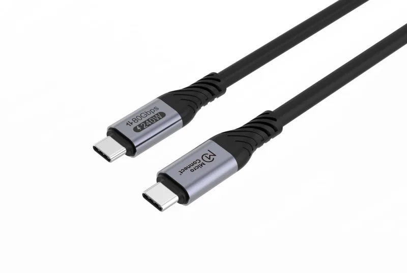 Microconnect USB4CC05-240W-80GBPS cable USB USB4 Gen 3x2 0,5 m USB C Negro