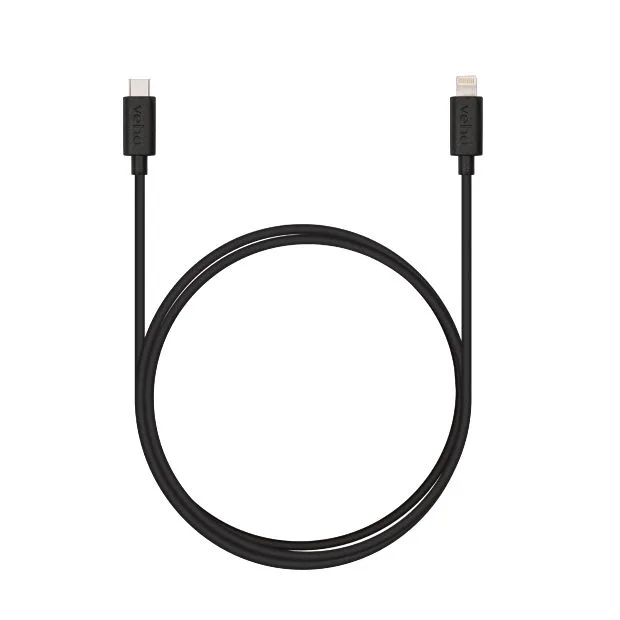 Veho VCL-005-MFI-C-1M cable de conector Lightning Negro
