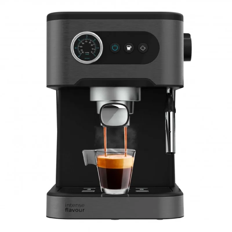 Cecotec Máquina de café expreso Power Espresso 20 Pro. 20 bares de presión, boquilla de vapor orientable, depósito de agua 1,5 l. Café expreso y capuchino de alta calidad en casa.