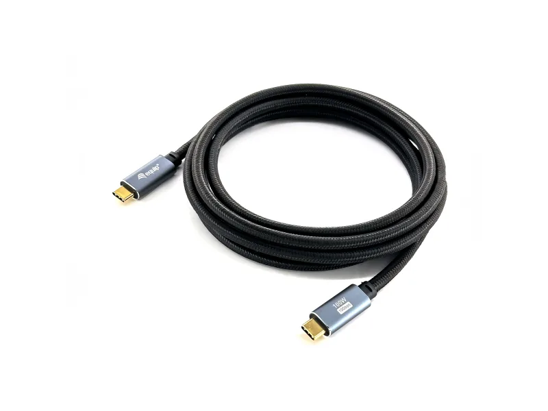 Equip 128357 Cable USB 3.2 Gen 2 C a C, M/M, 2,0m, PD100W , 4K/60Hz, 10Gbps, Negro