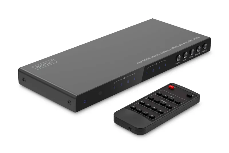 Digitus 4x2 HDMI Matrix Switch/Multi-Viewer, 4K/30 Hz