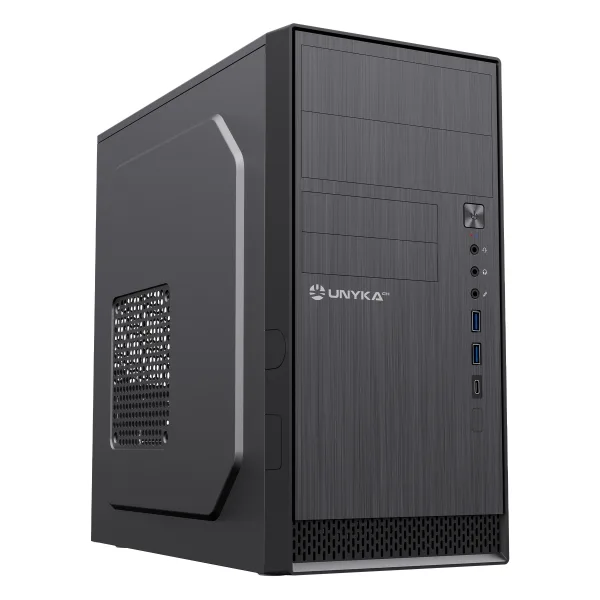 UNYKAch Caja de Ordenador Micro ATX Aero C12 V2 con Dos Puertos USB 3.0 y Un Puerto USB Type C 2.0