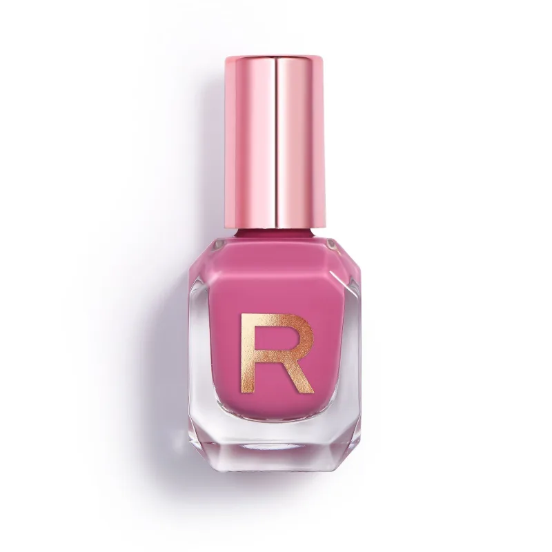 Esmalte de uñas Makeup Revolution High Gloss, color Lover vibrante y brillante, acabado de alto brillo, secado rápido, 10 ml, manicure profesional y duradero