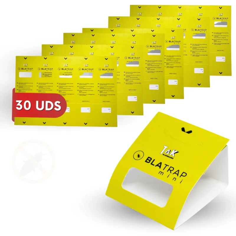 Trampas para Cucarachas Adhesivas Extra-Fuertes Profesional con Atrayente Alimentario para la casa - Sin Veneno ni Biocidas - Fabricadas en Europa