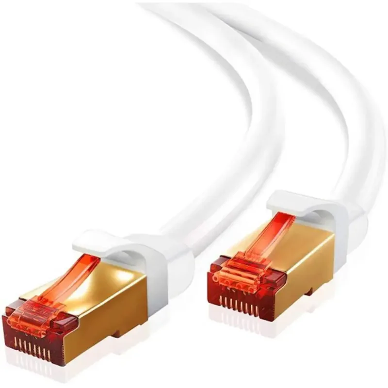 Aigostar Cable Ethernet Cat7 de 1.5M, Alta Velocidad, Blanco
