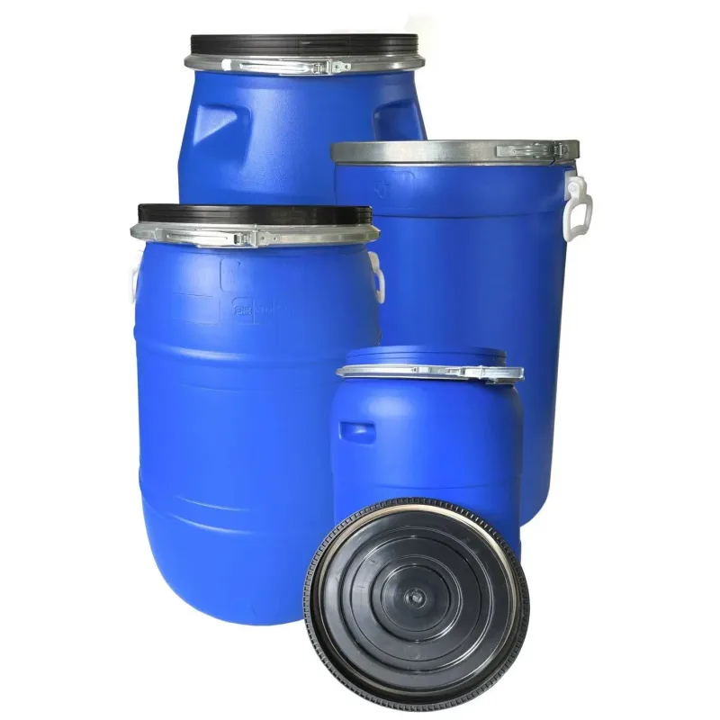 Bidón de Plástico Boca Ancha Azul | Homologado para Uso Alimentario y Almacenaje Seguro | Cierre Ballesta