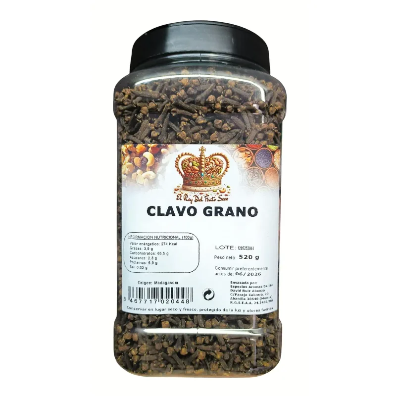 Clavo en Grano 520 gr - Especias para Cocinar - Esenciales de Cocina para Sabor Exquisito - El Rey del Fruto Seco