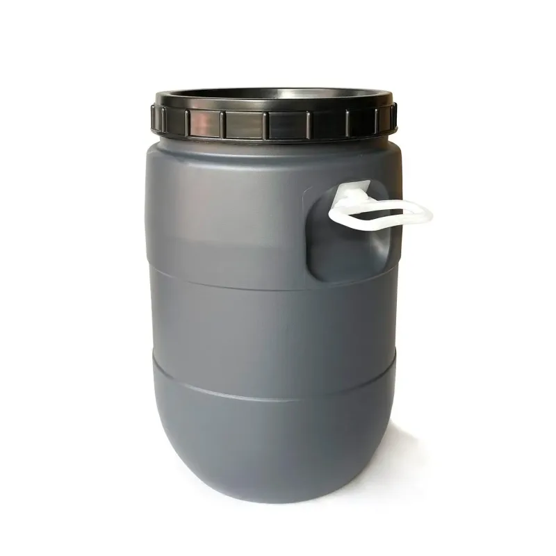 Bidon de boca ancha de 30 litros | Con Asas | Gris y Negro