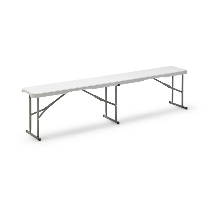 KG KITGARDEN - Banco Plegable Portátil Multifuncional, 180x28x43cm, Blanco