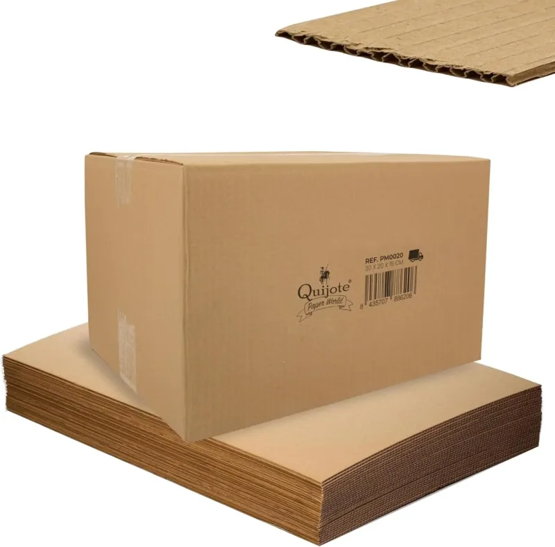 Quijote Paper World Pack 12 Cajas de cartón reforzado. Disponibles en varias medidas.