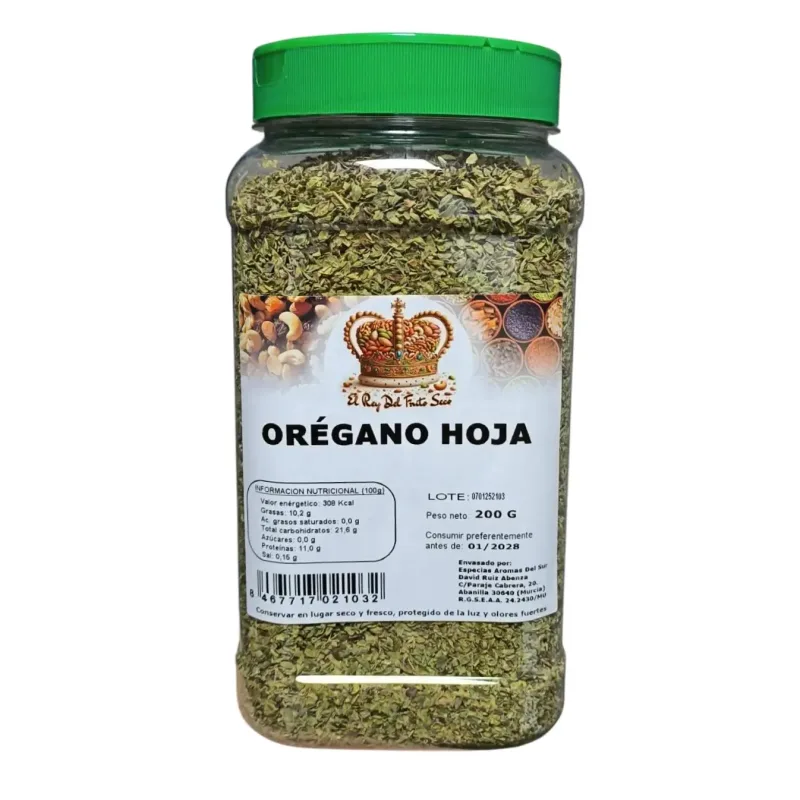 Orégano 200 gr - Natural y Puro - Bote de 200 gramos - Especias sin conservantes