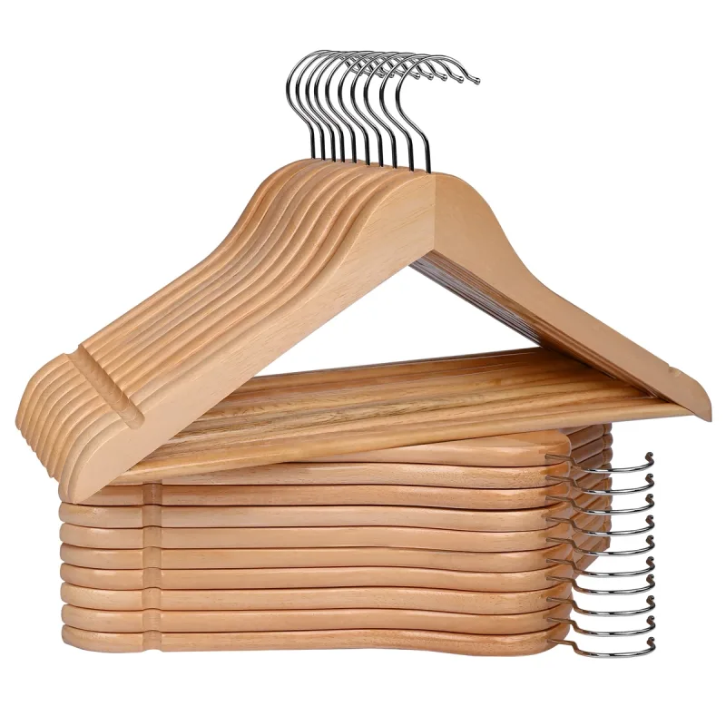 T-Lovendo - Juego de 20 Perchas de Madera Maciza