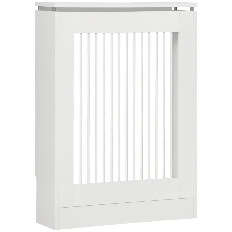 HOMCOM Cubierta de Radiador Blanco Pintado de MDF Diseño Moderno