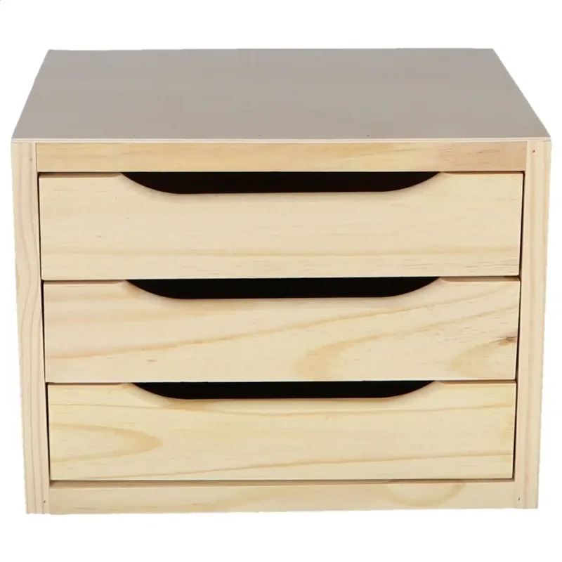 Cajonera de Almacenamiento con 3 Cajones 39x30x29,5cm - Organización Eficiente