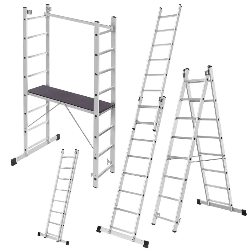 KADAX-Escalera de andamio de aluminio, 370cm