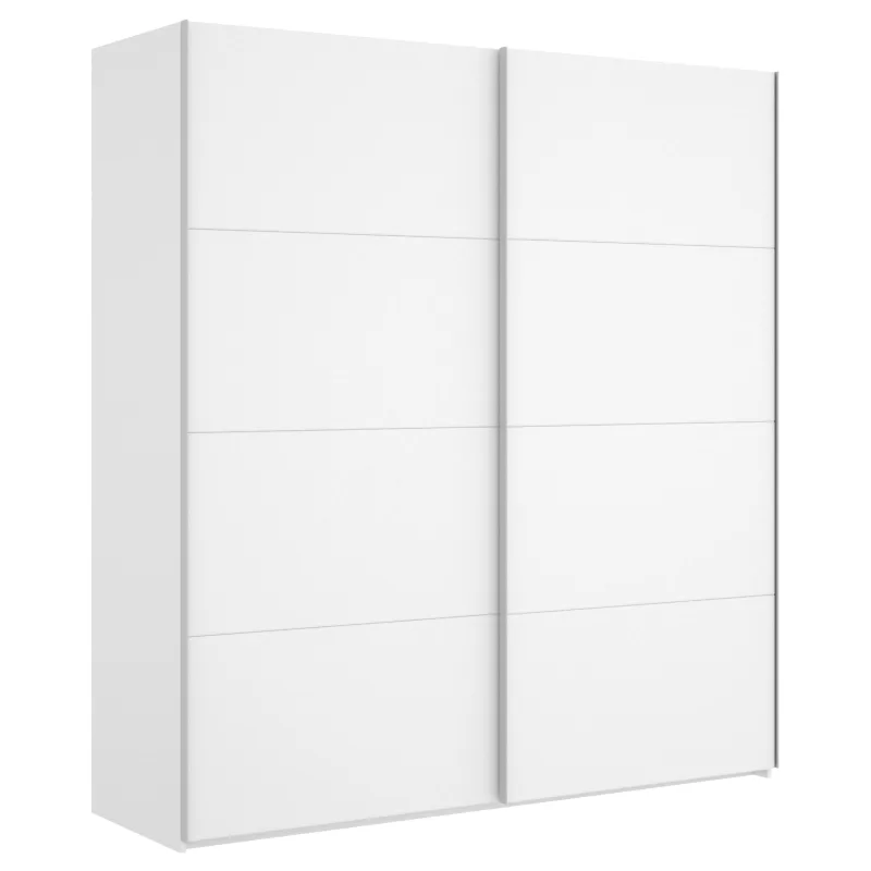 Armario Dekit 2 Puertas Correderas 204x180x65 Blanco Brillo