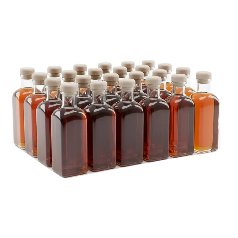 Botellas de Cristal 500ml Pack 12, 24 y 48 unidades, con Tapón de Corcho Sintético. Frasca de Cristal Grueso y Resistente con Tapón, Cierre a Presión. Botella de Aceite, Bebidas, Agua. Set de Botellas