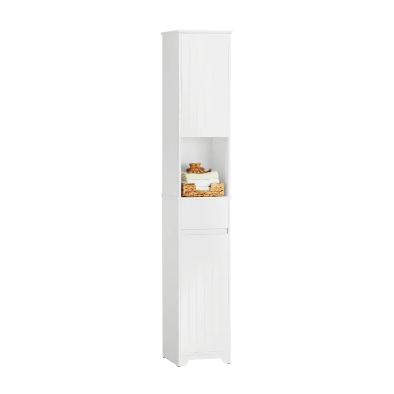 SoBuy BZR109 Armario alto de baño Armario de baño Estrecho Estante de baño Armario de baño Muebles de baño