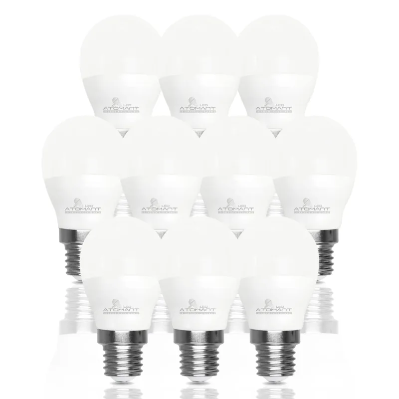 LED ATOMANT Bombilla LED E27 G45 9W, 950 lúmenes, casquillo grueso, equivalente a 95W tradicional, luz eficiente y de alta calidad, ideal para hogar, oficina, pasillos, lámparas, ahorro energético,