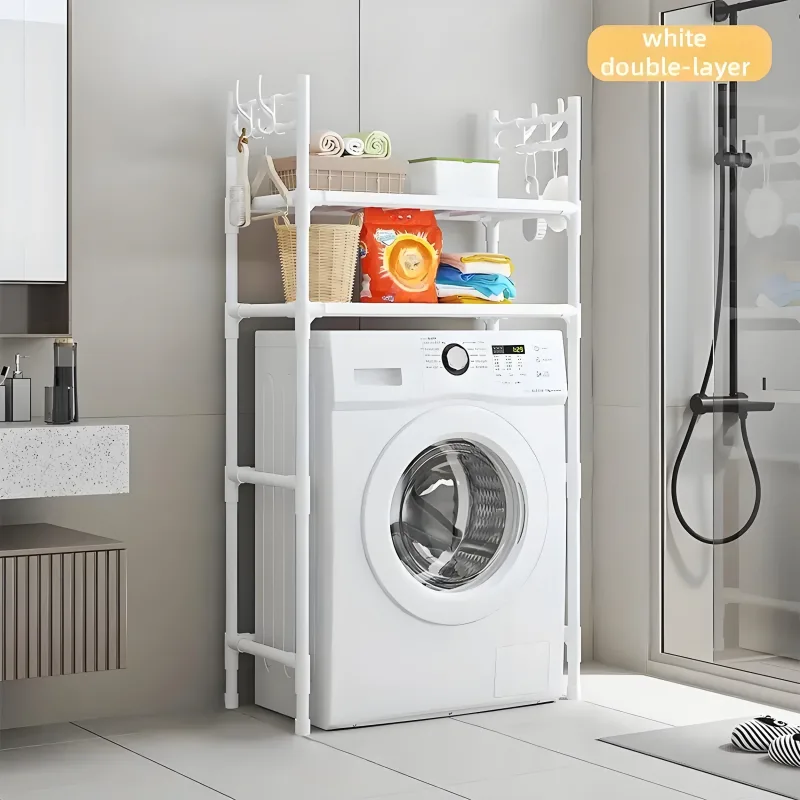 TopRed | Estanterías para Lavadora (opcional para 2ª y 3ª planta) - Estanterías de almacenamiento ahorradoras de espacio para baño y balcón. Adecuadas para detergente para ropa / detergente / ropa