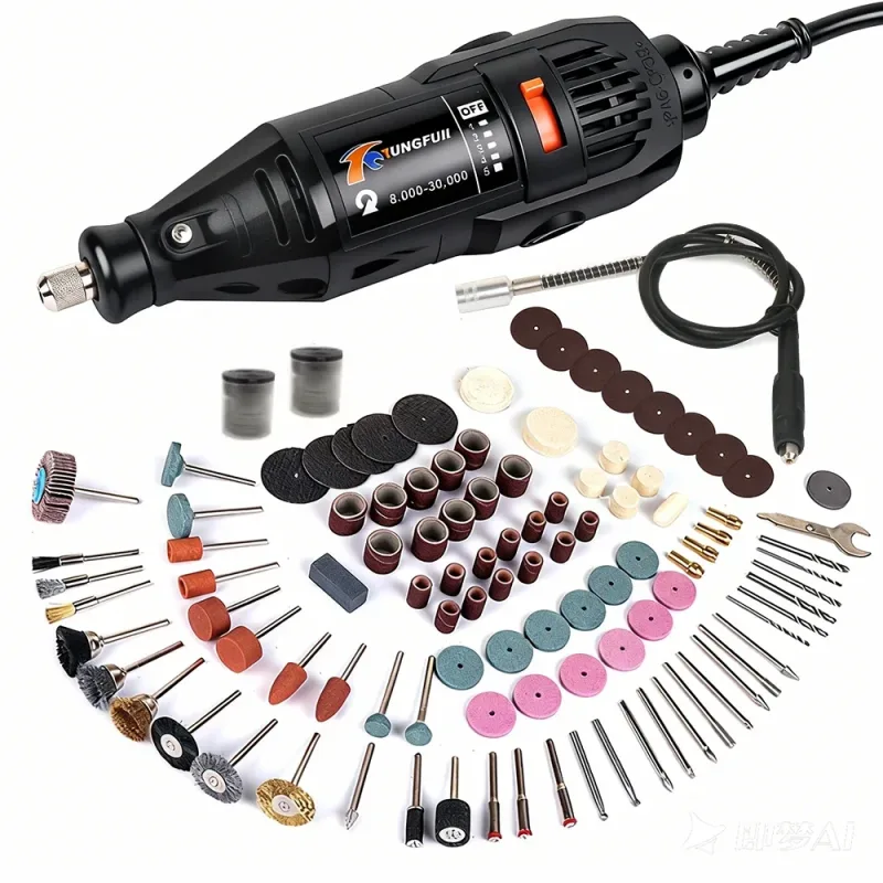 Mini máquina de grabado de taladro eléctrico, herramientas rotativas Dremel, amoladora de grabado Compatible con herramientas eléctricas, accesorios, 220V