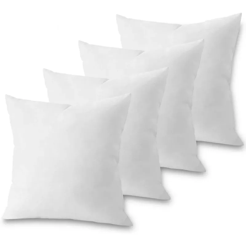 Relleno de Cojin de Fibra Hueca Siliconizada-almohada cervical-45x45m 4 pcs Almohada Decorativo para Casa, Dormitorio, Salón o Coche, Mejor Precio