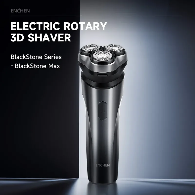 ENCHEN Blackstone Max Afeitadora eléctrica Cabezales flexibles de dirección 3D 100% resistente al agua con recortadora de precisión POP-UP