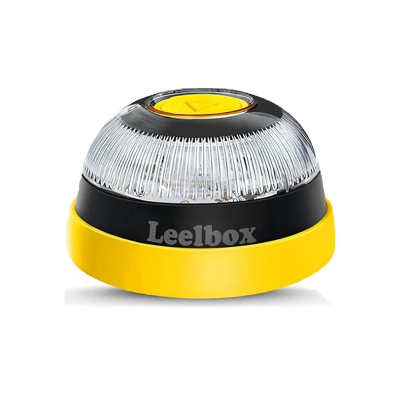 LEELBOX Baliza V16 Geolocalización DGT 3.0 | Led Conexíon | Bateria | GPS Homologada por DGT [SIM y Datos Pagados hasta 2038]