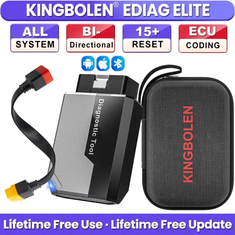 KINGBOLEN EDIAG ELITE todo el sistema OBD2 escáner herramientas de diagnóstico de coche 15 reinicio prueba activa puede FD FCA Autoauth actualización gratuita de por vida