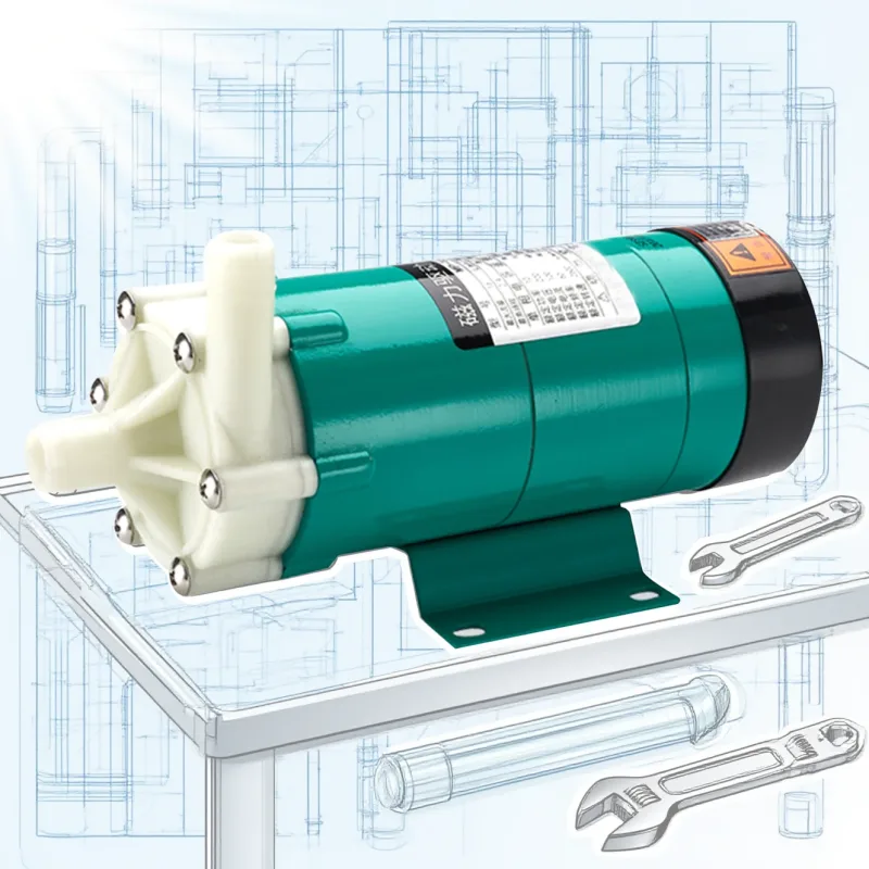 MP-15RM MMicro bombas de accionamiento de circulación magnética resistente a ácidos y álcalis bomba de agua química fluoroplástica resistente a la corrosión